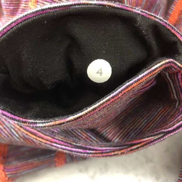 Lululemon Purple Orange Blue Stripe Leggings - Picture 5 of 5